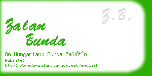 zalan bunda business card